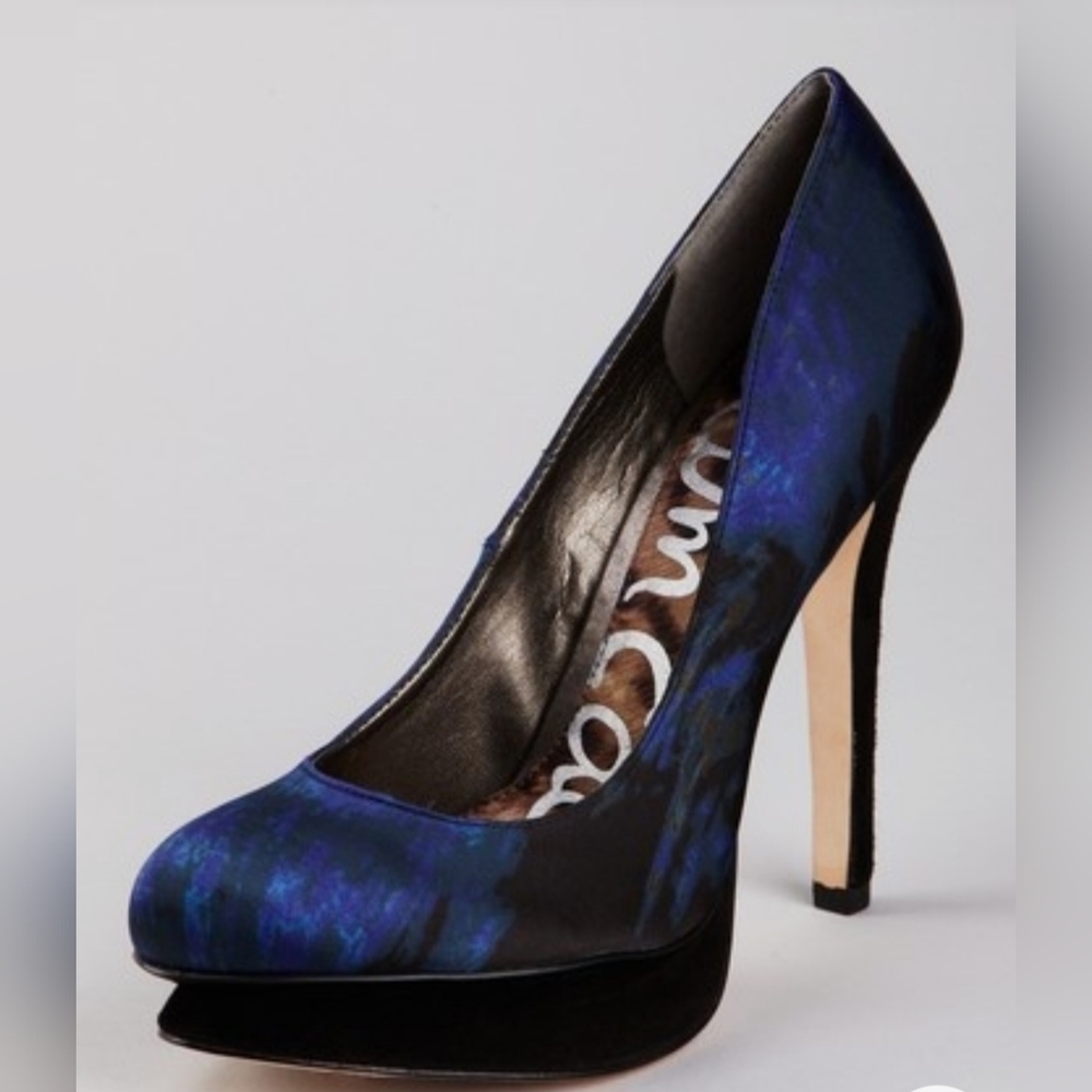 Sam Edelman Ulysa Platform Pump Midnight Blue Size 6